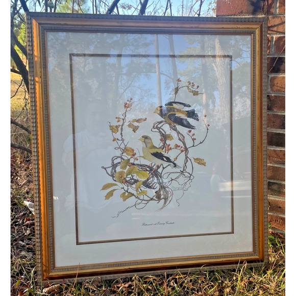 Other - Signed Sallie Ellington MIddleton Bittersweet With Evening Grosbeak